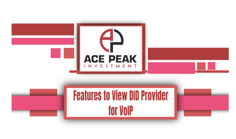 Many Features to View DID Provider for VoIP - Ace Peak Investment