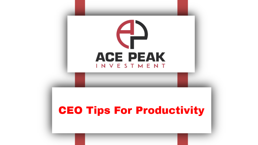 CEO Tips For Productivity - Ace Peak Investment
