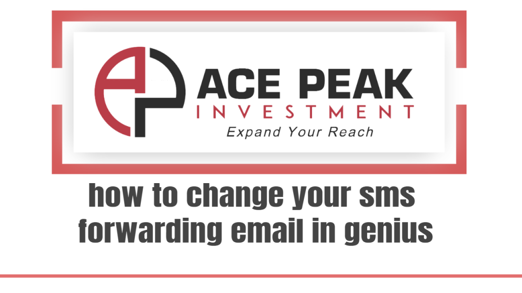 how to change your sms forwarding email in genius